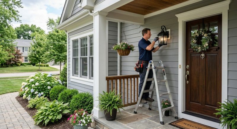 Balcony Light Installation in Heber City, UT